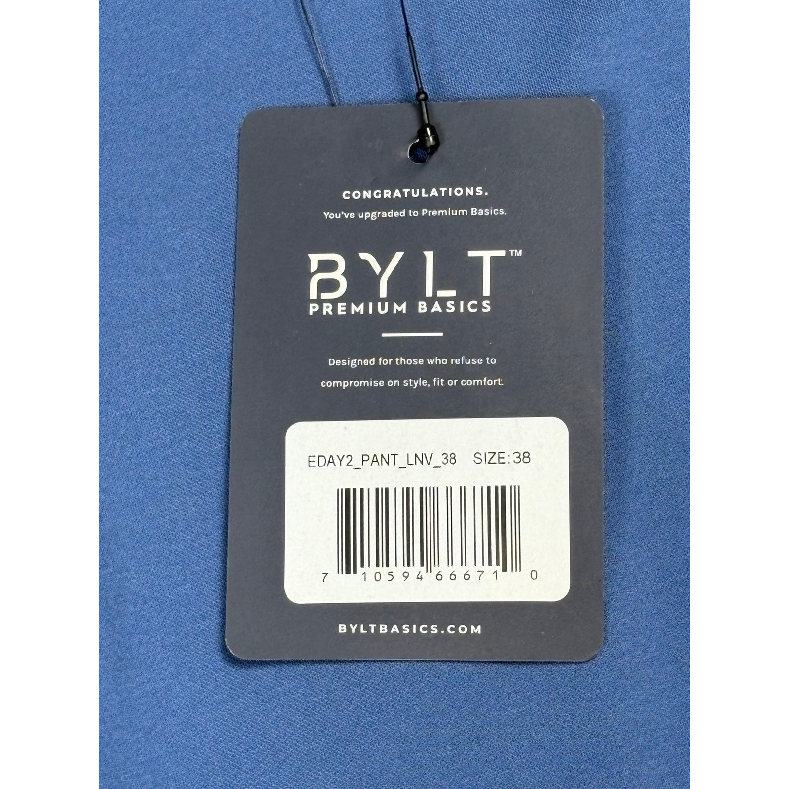 Nwt Bylt Basics Everyday 2.0 Pants Men’s 38 Light Navy Blue Wrinkle Resistant — image 5 of 8